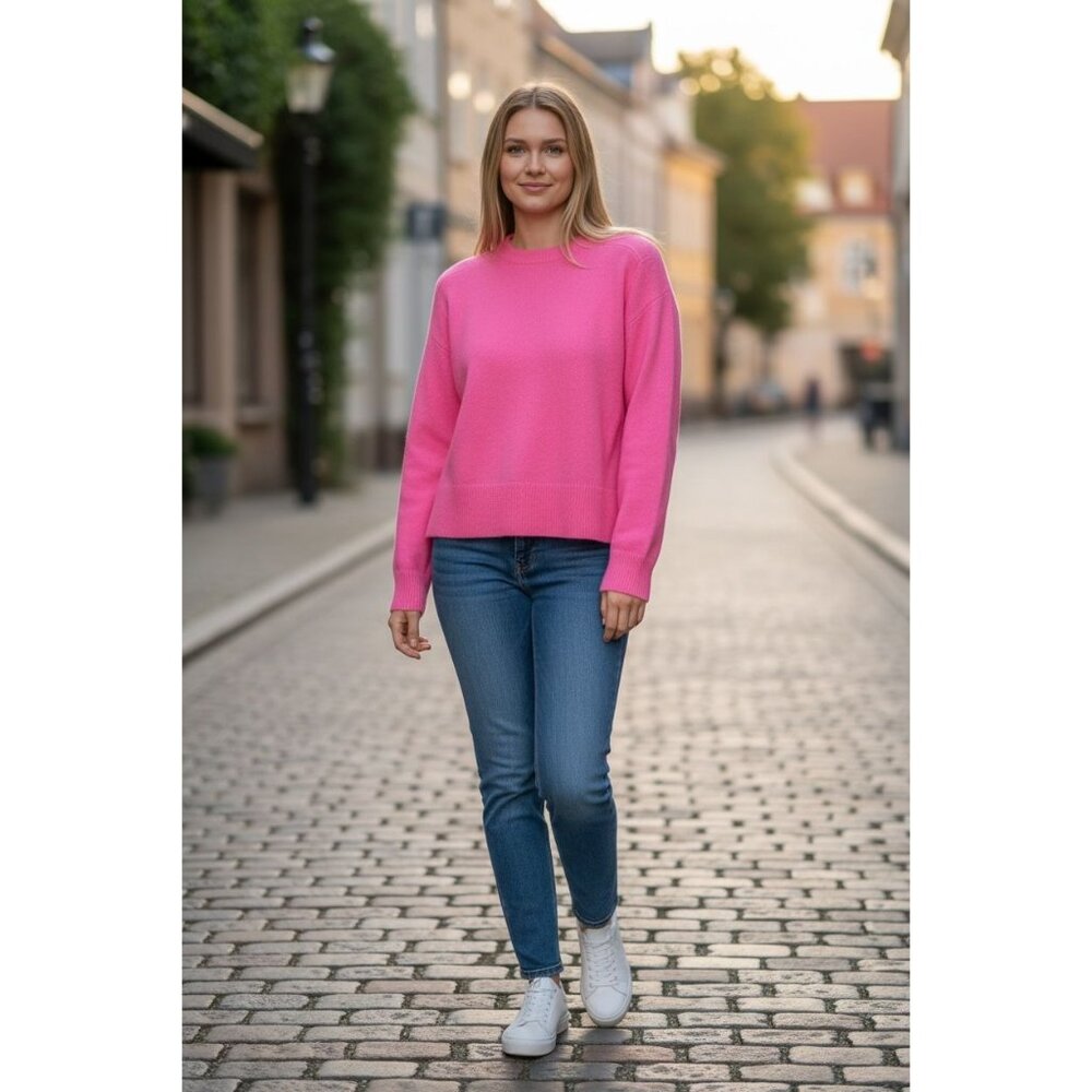 NEW Universal Thread Womens L Pink Pullover Sweater Long Sleeve Cozy Chic